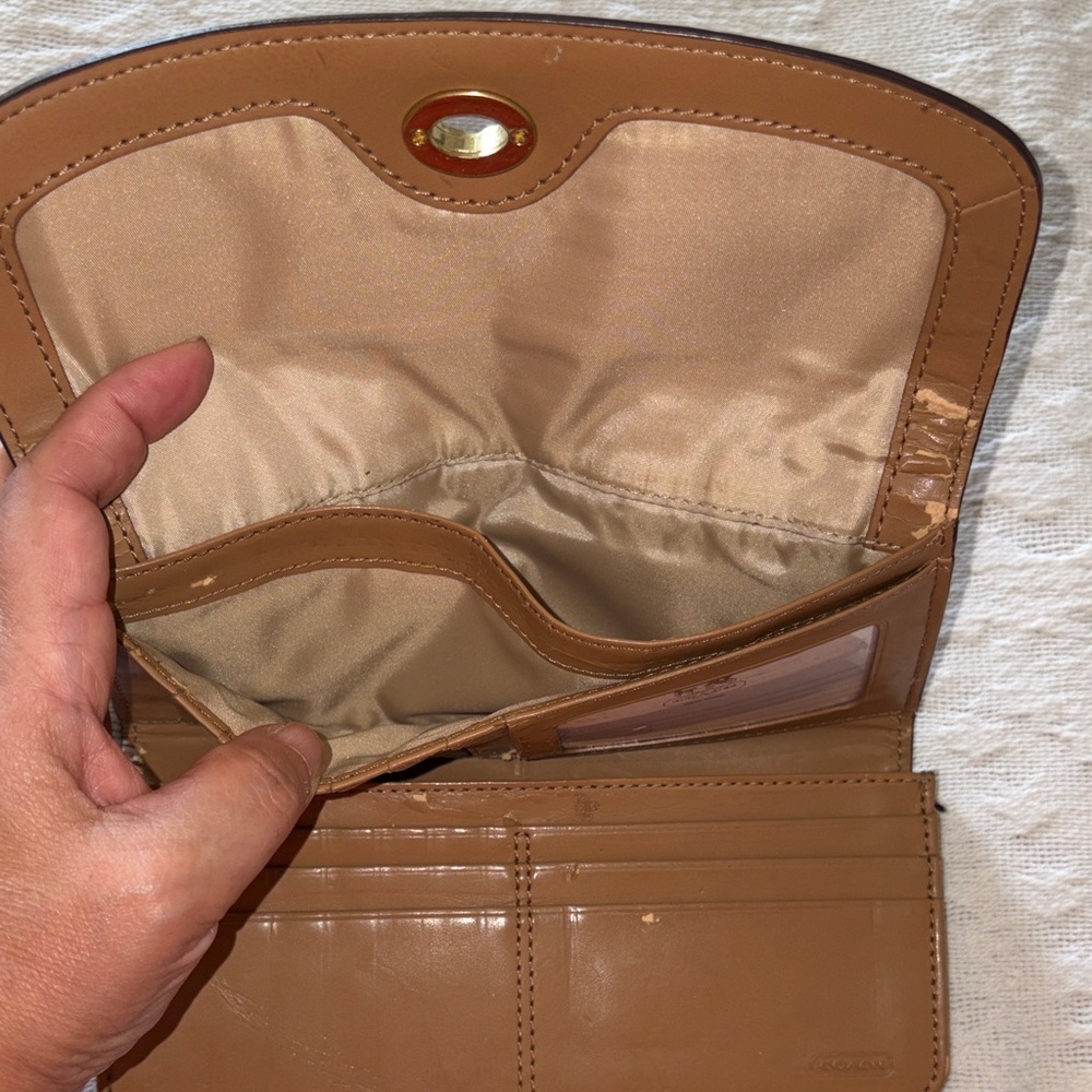 Vintage Coach Brown Leather Wallet, Peeling BNWOT - Picture 10 of 14